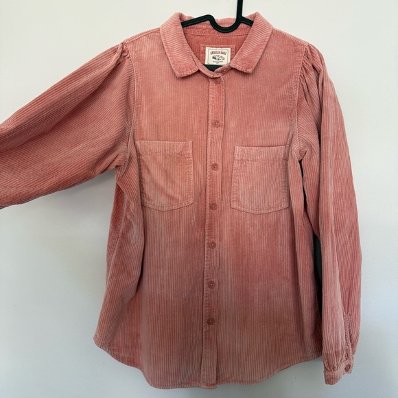 American Eagle Outfitters Pink Corduroy Shirt - Picture 5 of 9